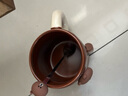 滿(mǎn)朝佳（MANCHAOJIA）布朗熊陶瓷馬克杯情侶帶蓋勺水杯咖啡杯創(chuàng  )意節日女生男生禮物奶杯 禮盒款【帶蓋帶勺】磁吸深咖款 曬單實(shí)拍圖