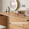 源氏木語(yǔ)臥室斗柜梳妝臺(tái)電腦桌一體L型轉(zhuǎn)角化妝臺(tái)日式原木化妝桌 1.2mL桌+1.2m六斗柜+鏡+米白凳 曬單實(shí)拍圖