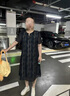 娜爾思（NAERSI）時(shí)尚氣質(zhì)圓領(lǐng)印花連衣裙2025年夏季新款短袖裙子 暗青紫色 3XL 曬單實(shí)拍圖