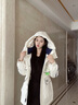 鴨鴨中長(zhǎng)款羽絨服女士2025年冬季新款收腰連帽時(shí)尚保暖顯瘦派克服外套 酒紅色 M (建議110-125斤) 曬單實(shí)拍圖
