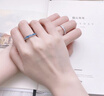 迪后（Dirholl）蒹葭白露情侶戒指時尚小眾求婚對戒生日520情人節(jié)禮物送男女朋友 蒹葭白露情侶戒指【一對】 曬單實拍圖