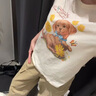 UR2025春季新款女裝趣味萌寵狗狗印花短袖T恤UYL450051 粉卡其 M 曬單實(shí)拍圖
