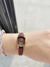 聚利時(shí)（Julius）手表女小巧氣質(zhì)小表盤(pán)方形學(xué)生2025新款簡(jiǎn)約防水皮帶女士石英表 安可拉紅【2025爆火】 曬單實(shí)拍圖