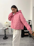 波司登（BOSIDENG）2025新款輕薄羽絨服女短款90絨連帽菱格保暖防風(fēng)外套B250135316 子黛粉1738 S 160/84A 體重約110-125斤 曬單實(shí)拍圖