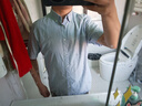 HLA海瀾之家短袖襯衫男夏季25輕商務時尚系列純棉襯衣男HNECW2J009A 曬單實拍圖