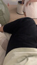 俞兆林單/兩件裝:純棉闊腿褲女2025新款夏季薄款潮流韓版休閑褲七分褲女 麻本色+黑色【兩件裝】 M 91-105斤 曬單實(shí)拍圖