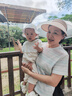 英氏【商場(chǎng)同款】嬰兒衣服夏季透氣女寶連體衣可愛假兩件哈衣新款 米杏色 90cm （建議1-2歲半） 曬單實(shí)拍圖