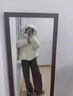 TKSY鵝絨羽絨服女短款2025年新款美拉德超輕加厚小個子泡芙冬外套 咖色 S 曬單實拍圖