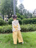 史努比女童連衣裙夏季2025新款洋氣兒童童裝碎花裙子女孩夏裝時(shí)髦公主裙 黃色 110 建議身高101-110cm 曬單實(shí)拍圖