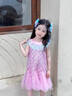 G.DUCKKIDS童裝女童連衣裙夏裝2025新款洋氣兒童美人魚紗裙女孩夏季公主裙子 粉色裙子+蝴蝶結(jié)發(fā)卡 90 建議80-90cm1歲半-2歲 曬單實(shí)拍圖