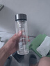 蘇泊爾（SUPOR）雙層玻璃杯加厚茶水分離杯商務(wù)男女士水杯便攜車(chē)載泡茶玻璃杯子 烏木黑330ml 曬單實(shí)拍圖