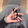 芯奢田曦薇同款黑曜石綠幽靈手串女水晶手鏈轉(zhuǎn)好運(yùn)七夕生日禮物送女友 綠幽靈黑曜石手串6mm 曬單實(shí)拍圖