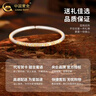 中國黃金（CHINA GOLD）足銀手鐲卷草紋福實(shí)心銀鐲小眾輕奢銀飾七夕情人節生日禮物送老婆 京速達*卷草紋福鐲 約23±1g【品牌禮盒】 曬單實(shí)拍圖
