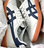 Onitsuka Tiger鬼塚虎復古德訓鞋耐磨平底男女鞋休閑板鞋百搭 TOKUTEN 淺灰色/深藍色 44 曬單實(shí)拍圖
