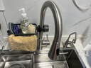 廚房水龍頭置物架洗碗洗菜池水槽架瀝水籃海綿刷百潔布抹布收納架 槍灰標準款【左右通用】太空鋁 曬單實(shí)拍圖