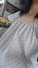 森馬（Semir）短袖襯衫女短款U領(lǐng)拼接波點(diǎn)繡花2025夏飛袖花苞上衣107425104060 曬單實(shí)拍圖