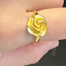 周生生黃金戒指 足金幸福花語(yǔ)開口戒 結(jié)婚禮物三金72931R計(jì)價(jià)3.95克 曬單實(shí)拍圖