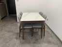 曲美家具巖板餐桌現(xiàn)代簡(jiǎn)約輕奢家用小戶型長(zhǎng)方形胡桃色橡木巖板餐 1.2米巖板餐桌+4把椅子 曬單實(shí)拍圖
