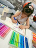 愛(ài)家貓花生桌寶寶閱讀桌子家用寫(xiě)字桌幼兒園可升降早教桌椅書(shū)桌手工桌子 E0級環(huán)保桌面+可調高度|米色單桌 曬單實(shí)拍圖