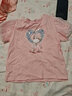迪士尼兒童短袖T恤夏季泡泡袖衣服女童2025夏裝女孩PBZPL1022 粉  120 曬單實拍圖