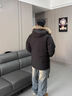 Teenie Weenie Men小熊男裝輕戶外風(fēng)三防可拆卸貉子毛輕盈派克羽絨服 黑色 L 曬單實(shí)拍圖