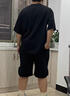 花花公子（PLAYBOY）大碼短T套裝男士夏季潮流寬松休閑加大碼短褲T恤兩件套百搭男裝潮 9955磚紅色套裝 【高質(zhì)量?jī)杉?8XL 【建議270-300斤】 曬單實(shí)拍圖