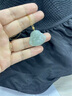 以心參玉【七夕禮物】18K金鑲翡翠佛公吊墜冰透大肚彌勒笑佛女款玉石掛件 曬單實拍圖