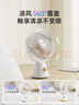 小熊（Bear）電風(fēng)扇小風(fēng)扇辦公室桌面風(fēng)扇小型迷你usb充電風(fēng)扇宿舍戶外露營臺(tái)式搖頭電扇DFS-H08G5（柔光白） 曬單實(shí)拍圖