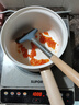 Jeetee吉特陶瓷不粘奶鍋寶寶嬰兒專用健康輔食鍋蒸煮燜燉一體平底小奶鍋 【0氟陶瓷抗菌】咖色奶鍋 18cm 曬單實(shí)拍圖