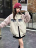 女童外套春款2025新款洋氣兒童春秋裝棒球服中大童運(yùn)動(dòng)上衣韓版潮 白灰拼粉 150 曬單實(shí)拍圖