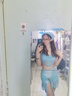瑜尚臻品泳衣女2025新款絕美高端分體裙式高級感渡假溫泉游泳衣薄荷曼波綠 綠色 均碼 (建議80-120斤） 曬單實(shí)拍圖