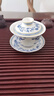 兮元記青花羊脂玉瓷玲瓏三才蓋碗茶杯單個(gè)高檔陶瓷泡茶碗三件套功夫茶具 繁花玉瓷玲瓏三才蓋碗 曬單實(shí)拍圖