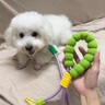 寵物狗狗牽引繩多功能遛狗繩子可斜跨解放雙手小中大型犬牽引繩子 紫色泡泡棉-牽引 185cm*1cm 曬單實拍圖