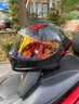 KEAZ摩托車(chē)頭盔碳纖維全盔春夏季男女閃電頭盔安全3C認(rèn)證機(jī)車(chē)仿賽 碳纖維3K熔巖紅 L（57-58cm） 曬單實(shí)拍圖