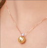 珍珠皇后18K金鑲鉆吊墜 正圓強光南洋海水金珠項鏈女生日禮物送女朋友 曬單實拍圖