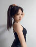 Qbily 吊帶背心女 純欲辣妹美背女設(shè)計感短款后開叉上衣內(nèi)搭外穿吊帶 帶胸墊【黑色】M碼 80-120斤 曬單實拍圖