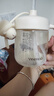 英氏（YEEHOO）兒童牛奶杯寶寶學(xué)飲杯帶刻度吸管水杯嬰幼兒專用喝水防摔杯子 曬單實(shí)拍圖