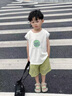 FIDQIOG品牌男童夏季炸街潮運(yùn)動(dòng)短袖兩件套2025新款 藍(lán)色 170 cm 曬單實(shí)拍圖