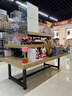 弋思云超市中島展示柜化妝品促銷(xiāo)臺鞋子貨架樣品臺文具貨物柜母嬰店堆頭 160*80淺胡桃白架 曬單實(shí)拍圖
