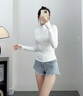 防曬衣女冰絲立領(lǐng)2025夏季新款修身顯瘦瑜伽服透氣涼爽防曬服女 白色 【防曬涼爽透氣升級(jí)款】 L 【推薦100-120斤】 曬單實(shí)拍圖