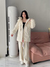 鴨鴨中長(zhǎng)款羽絨服女2025冬季新款時(shí)尚休閑潮流保暖連帽韓版小個(gè)子外套 藕粉色 M (建議110-130斤) 曬單實(shí)拍圖