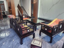 文景軒紅木家具紫光檀（學(xué)名：東非黑黃檀）沙發(fā)高端客廳家具組合蘇作明清式中國風(fēng)新中式實木沙發(fā) 【紫光】（113組合）七件套 組合 曬單實拍圖
