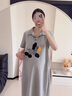 苒祺祺孕婦夏裝連衣裙2025新款短袖休閑衛衣裙子夏季薄款孕媽高級感穿搭 灰色 XL 曬單實(shí)拍圖