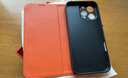 錦灝 適用iPhone16手機(jī)殼真皮15商務(wù)蘋果14翻蓋磁吸支架全包防摔保護(hù)套高檔 （頭層牛皮，卵石紋 ）橙色 蘋果16pro max 曬單實(shí)拍圖