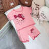 G.DUCKKIDS童裝女童睡衣夏季莫代爾卡通兒童短袖短褲兩件套洋氣女寶寶家居服 粉色KT 130 （建議身高120cm 8-9歲）cm 曬單實拍圖