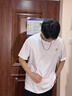 名創(chuàng)優(yōu)品卡通印花短袖男生純棉夏季t恤文藝休閑風寬松男款體恤Z 淺米 L 曬單實拍圖