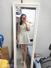 GARNUO綠色連衣裙子女夏季法式小個(gè)子高級(jí)感禮服裙無(wú)袖背心收腰顯瘦短裙 白色 S 【80-100斤】 曬單實(shí)拍圖
