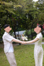 秋水伊人優(yōu)雅古典立領改良版旗袍2025年夏季新款女國風提花連衣裙 米色 S 曬單實拍圖