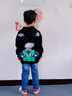 G.DUCKKIDS小黃鴨男童衛(wèi)衣春秋款2025新款中大兒童秋裝打底衫連帽卡卡西衣服 綠色 130 建議7~8歲【120-130cm】cm 曬單實(shí)拍圖