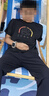 安德瑪（Under Armour）【庫(kù)里系列】男童休閑運(yùn)動(dòng)圓領(lǐng)短袖T恤童裝夏季短袖T1390410黑色 曬單實(shí)拍圖